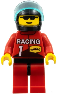 Racing Team 1, Black Helmet, Trans-Light Blue Visor