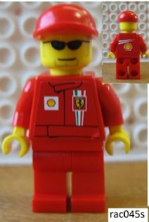F1 Ferrari Engineer - with Torso Stickers on Front and Back