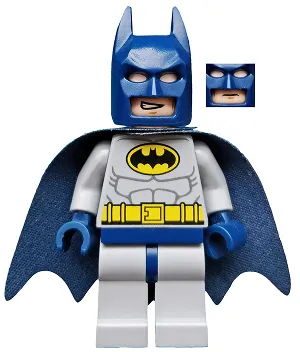 Batman - Light Bluish Gray Suit with Yellow Belt and Crest, Dark Blue Mask and Cape  (Type 2 Cowl)