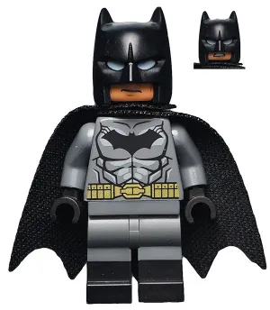 Batman - Dark Bluish Gray Suit, Gold Belt, Black Hands, Spongy Cape, Black Boots