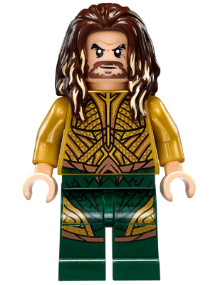 Aquaman - Dark Brown Long Hair, Dark Green Legs