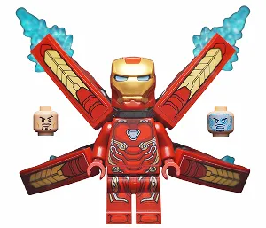 Iron Man - Mark 50 Armor, Small Helmet Visor, Wings with Stickers