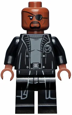 Nick Fury - Gray Sweater and Black Trench Coat, Shirt Tail