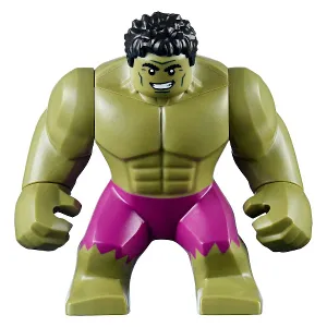 Hulk - Giant, Magenta Pants, Black Hair