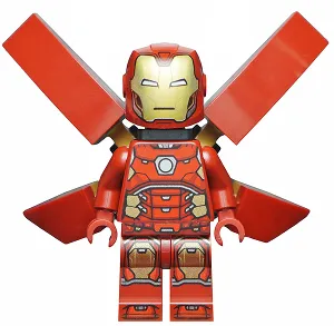 Iron Man - Silver Hexagon on Chest, Wings without Stickers