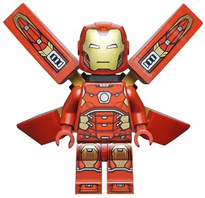 Iron Man - Silver Hexagon on Chest, Wings with Stickers