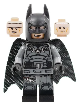 Batman - Dark Bluish Gray Suit, Black Belt, Black Hands, Spongy Cape with 1 Hole, Black Boots