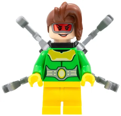 Doc Ock - Female, Medium Legs, Bright Green Jacket, Large Goggles, Flat Silver Arms