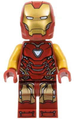 Iron Man - Mark 85 Armor, Large Helmet Visor, Thin Red Markings on Torso
