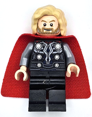 Thor - Spongy Cape with Single Hole, Black Legs, Bushy Hair