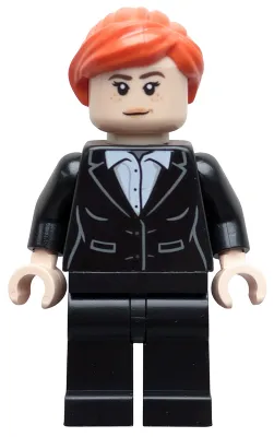 Pepper Potts - Black Suit, Reddish Orange Ponytail