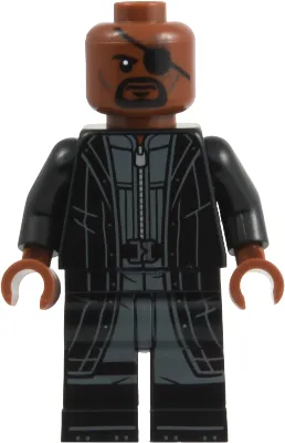 Nick Fury - Leather Trench Coat, Black Legs
