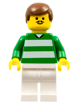 Soccer Player - Green and White Team with Number 4 on Back