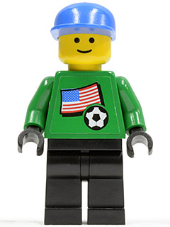 Soccer Player - US Goalie, US Flag Torso Sticker on Front, White Number Sticker on Back (1, 18 or 22, specify number in listing)
