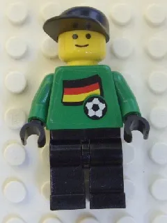 Soccer Player - German Goalie, German Flag Torso Sticker on Front, White Number Sticker on Back (1, 18 or 22, specify number in listing)