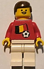 Soccer Player - Belgian Player 1, Belgian Flag Torso Sticker on Front, Black Number Sticker on Back (specify number in listing)