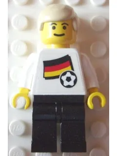 Soccer Player - German Player 2, German Flag Torso Sticker on Front, Black Number Sticker on Back (specify number in listing)