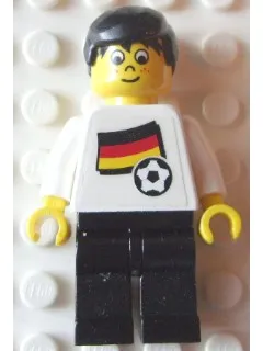 Soccer Player - German Player 5, German Flag Torso Sticker on Front, Black Number Sticker on Back (specify number in listing)