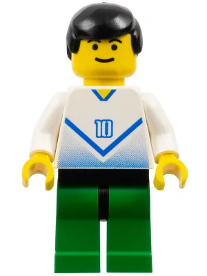 Soccer Player White & Blue Promo Player with Shirt #10