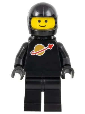 Classic Space - Black with Air Tanks and Motorcycle (Standard) Helmet, Logo High on Torso (Second Reissue)