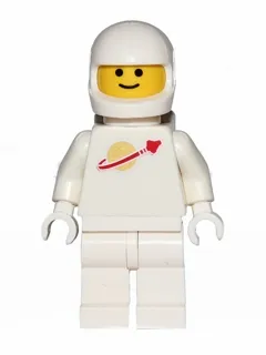 Classic Space - White with Air Tanks and Motorcycle (Standard) Helmet, Logo High on Torso (Second Reissue)