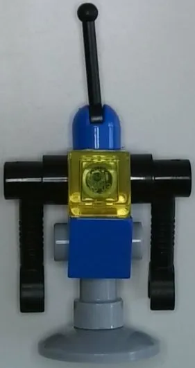 Classic Space Droid - Light Bluish Gray and Blue with Trans-Yellow Eye and Black Arms (The Pilot's Droid)