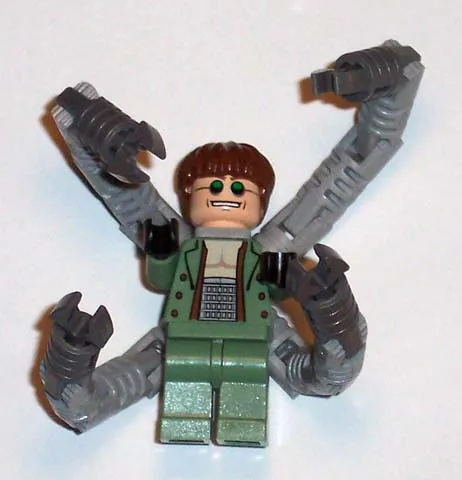 Dr. Octopus (Otto Octavius) / Doc Ock, Sand Green Jacket, Sand Green Legs, Thin Toothy Smile - With Arms