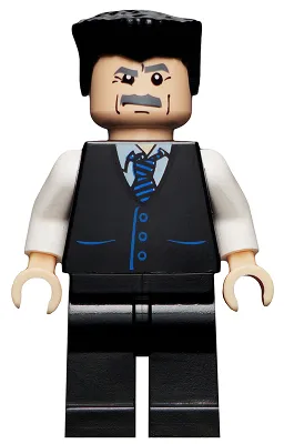 J. Jonah Jameson - Vest with Striped Tie, Flat Top Hair