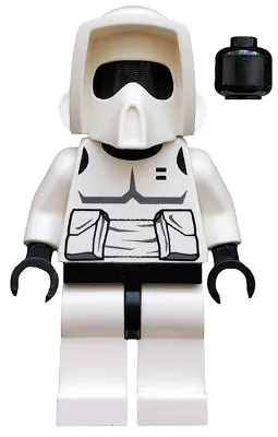 Imperial Scout Trooper - Plain Black Head, Dark Bluish Gray Torso Print
