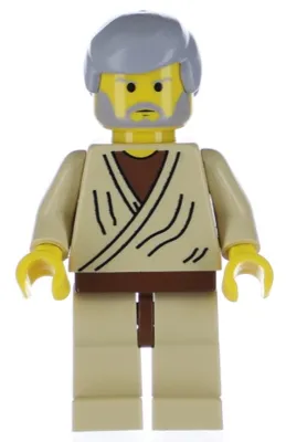 Obi-Wan Kenobi - Old, Yellow Head, Light Bluish Gray Hair
