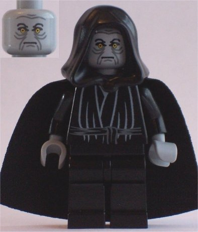 Emperor Palpatine - Light Bluish Gray Head, Light Bluish Gray Hands