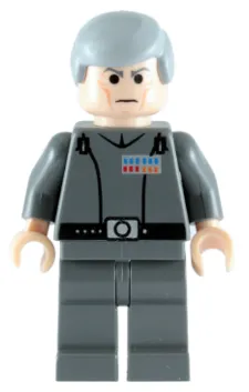 Grand Moff Wilhuff Tarkin - Dark Bluish Gray Uniform, Smooth Hair