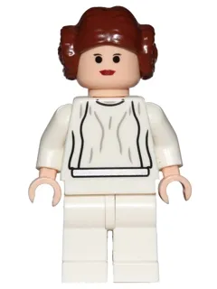Princess Leia - White Dress, Simple Belt, Large Eyes