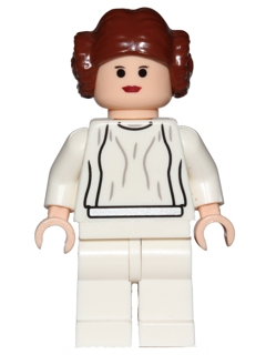 Princess Leia - White Dress, Simple Belt, Large Eyes