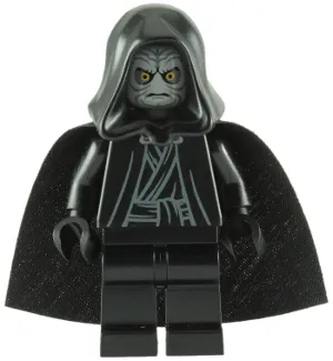Emperor Palpatine - Light Bluish Gray Head, Black Hands