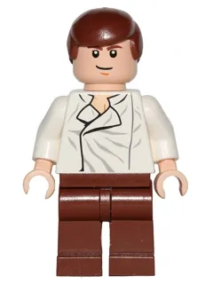 Han Solo - White Shirt with Wrinkles on Front, Reddish Brown Legs, Lopsided Grin