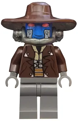 Cad Bane - Blue Head, Dark Bluish Gray Legs