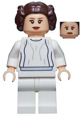 Princess Leia - White Dress, Simple Belt, Large Eyelashes