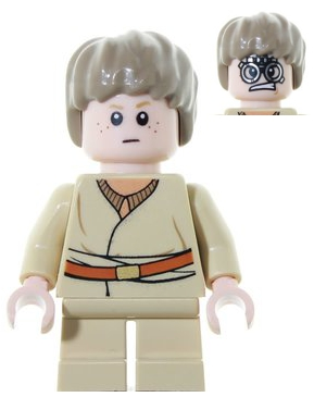 Anakin Skywalker - Short Legs, Short Tousled Hair, Belt with Gold Buckle