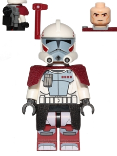 Clone ARC Trooper Hammer, Rancor Battalion (Phase 2) - Dark Red Cloth Pauldron, Black Cloth Kama, Large Eyes
