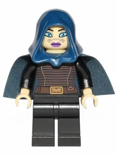 Barriss Offee - Dark Blue Cape and Hood, Black Legs