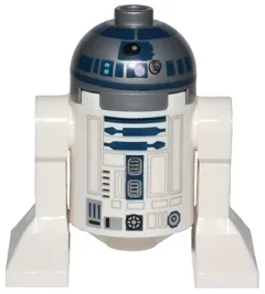 Astromech Droid, R2-D2 - Flat Silver Head, Lavender Dots and Small Receptor