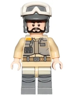 Rebel Trooper - White Goggles, Dark Bluish Gray Helmet, Black Beard (Private Kappehl)