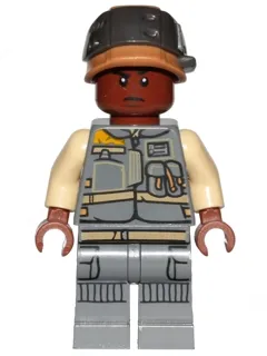 Rebel Trooper - Reddish Brown Head, Helmet with Pearl Dark Gray Band (Corporal Tonc)