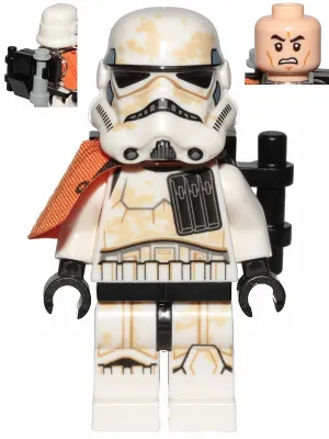 Sandtrooper Squad Leader (Captain) - Orange Pauldron, Ammo Pouch, Dirt Stains, Survival Backpack