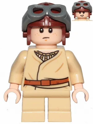 Anakin Skywalker - Short Legs, Reddish Brown Aviator Cap
