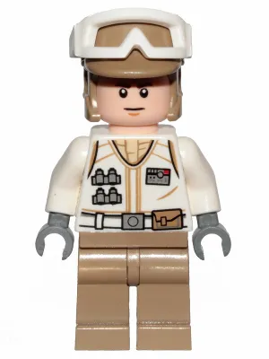 Hoth Rebel Trooper White Uniform, Dark Tan Legs (Frown)