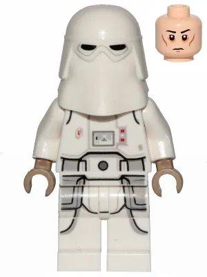 Snowtrooper, Printed Legs, Dark Tan Hands, Cheek Lines, Frown