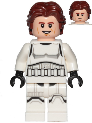 Han Solo - Stormtrooper Outfit, Printed Legs, Shoulder Belts, Open Mouth Smile / Determined