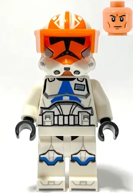 Clone Captain Vaughn, 501st Legion, 332nd Company (Phase 2) - Helmet with Holes and Togruta Markings, Orange Visor